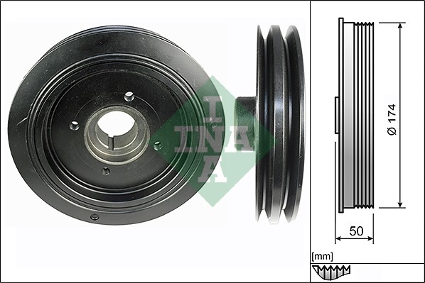 INA 544 0107 10 Puleggia cinghia, Albero a gomiti