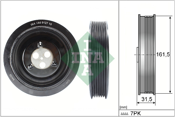 INA 544 0127 10 Puleggia cinghia, Albero a gomiti-Puleggia cinghia, Albero a gomiti-Ricambi Euro