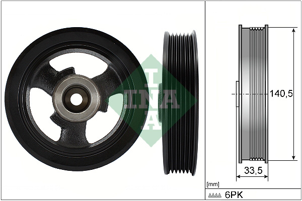 INA 544 0149 10 Puleggia cinghia, Albero a gomiti-Puleggia cinghia, Albero a gomiti-Ricambi Euro