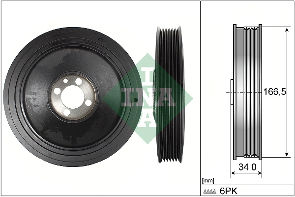 INA 544 0150 10 Puleggia cinghia, Albero a gomiti