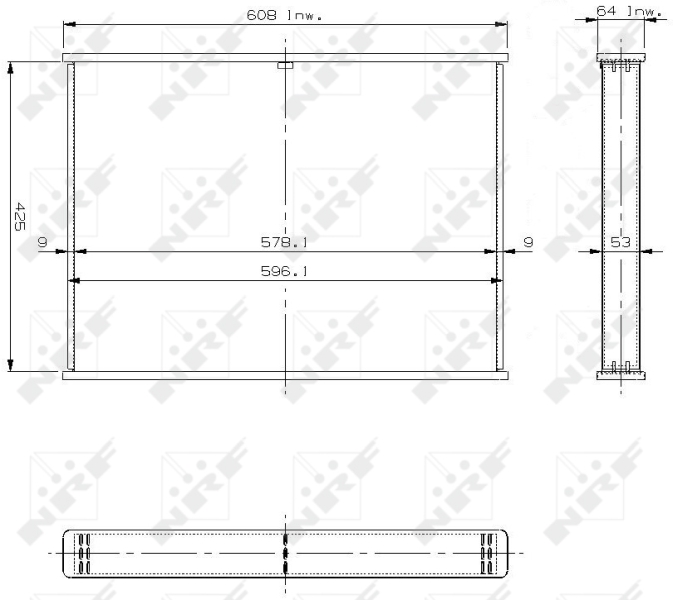 NRF 13482 Core, radiator for MITSUBISHI