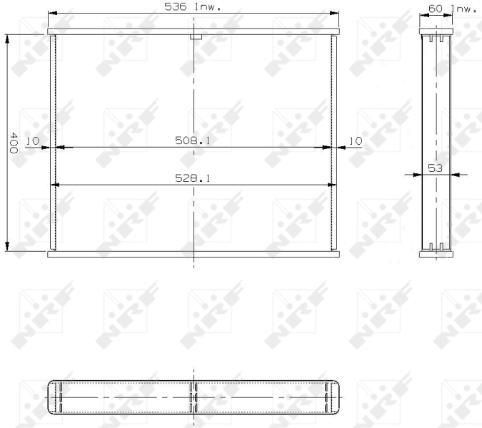 NRF 13954 Core, radiator for TOYOTA