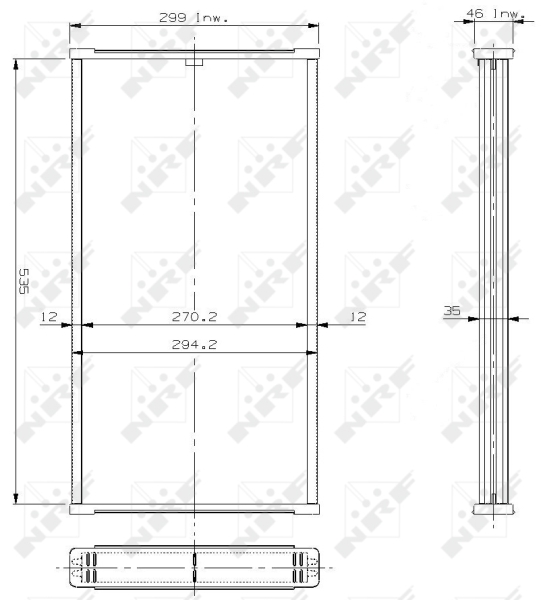 NRF 17308 Core, radiator for RENAULT