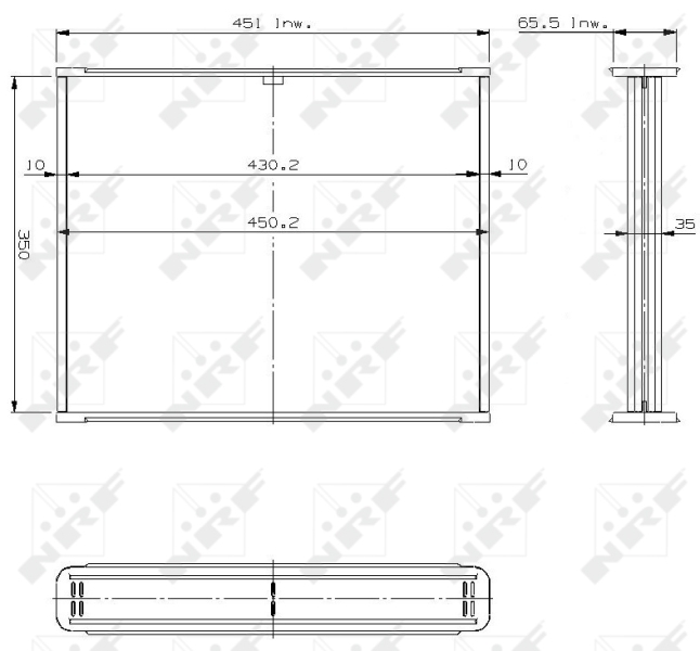 NRF 17505 Πλέγμα ψυγείου, ψύξη κινητήρα
