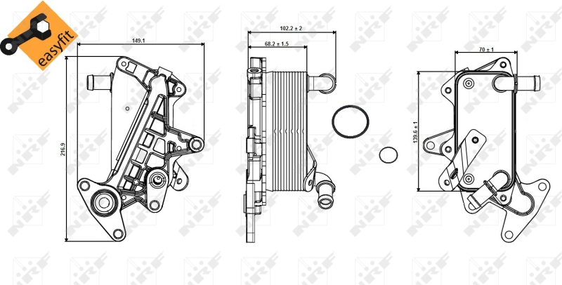 NRF 31357 Radiatore olio, Cambio automatico