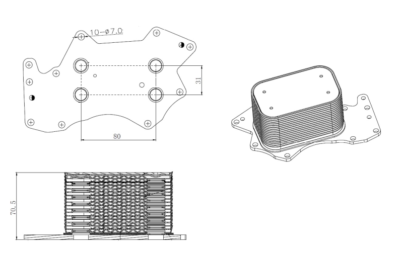 NRF 31816 Radiator ulei,...