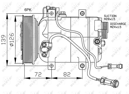 NRF 32027G Compressore, Climatizzatore-Compressore, Climatizzatore-Ricambi Euro