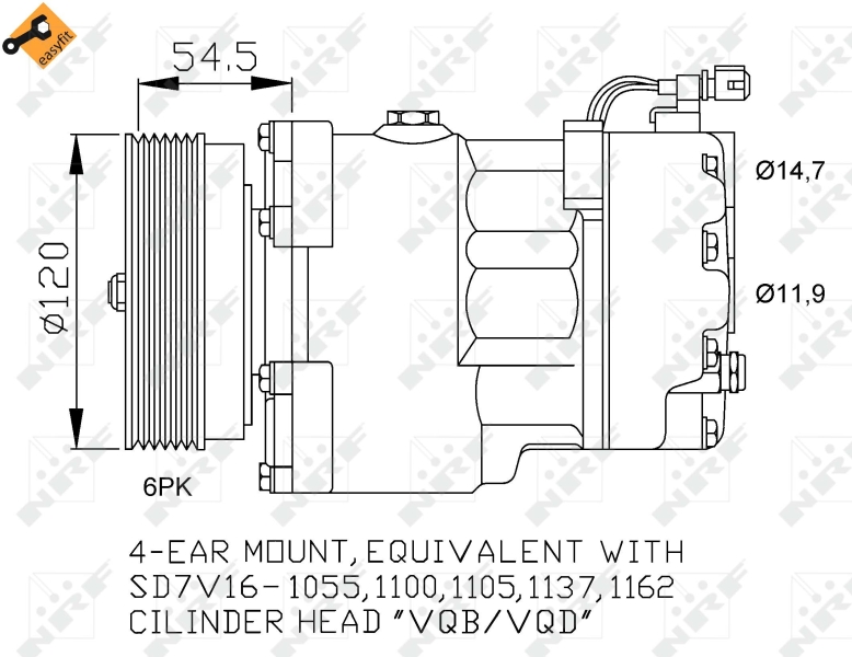 NRF 32033 Compressore, Climatizzatore