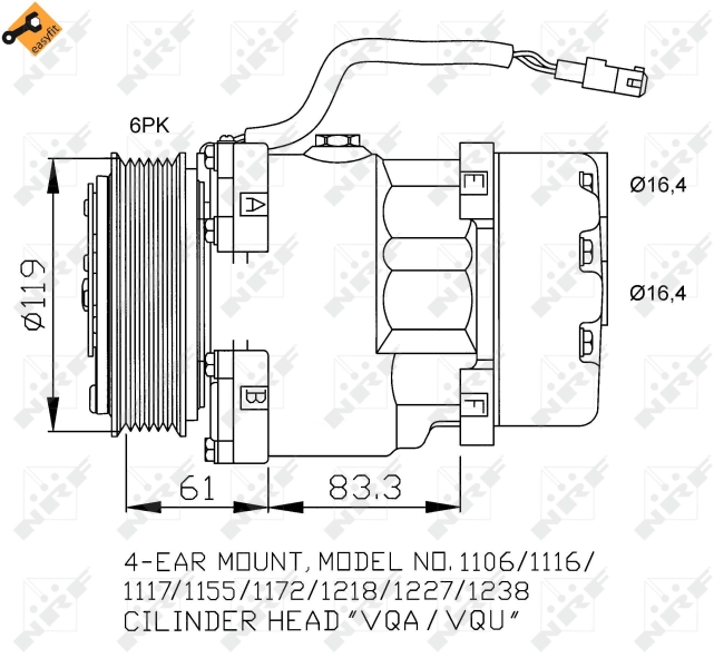 NRF 32040 Compressore, Climatizzatore