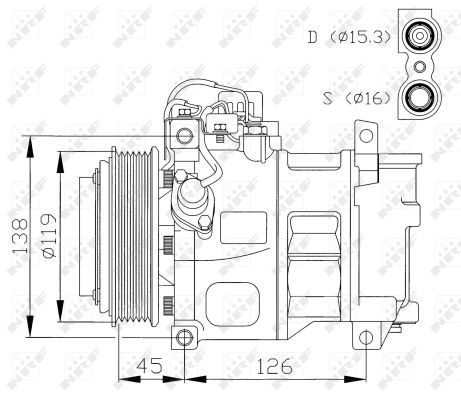 NRF 32042G Compressore, Climatizzatore-Compressore, Climatizzatore-Ricambi Euro