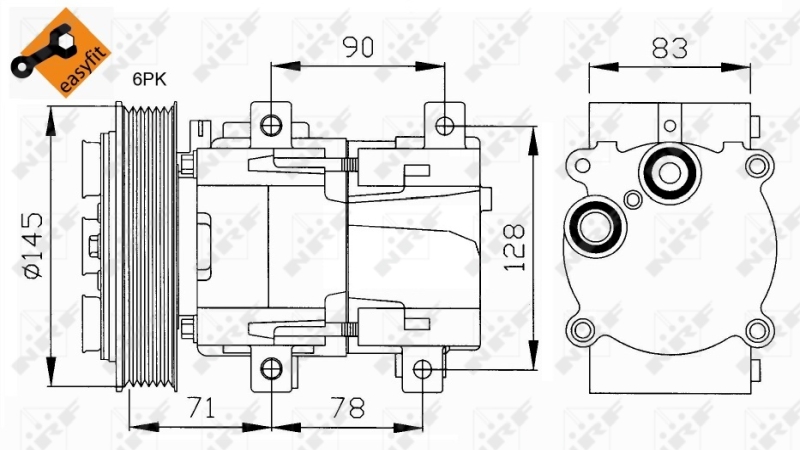 NRF 32076 Compressore, Climatizzatore