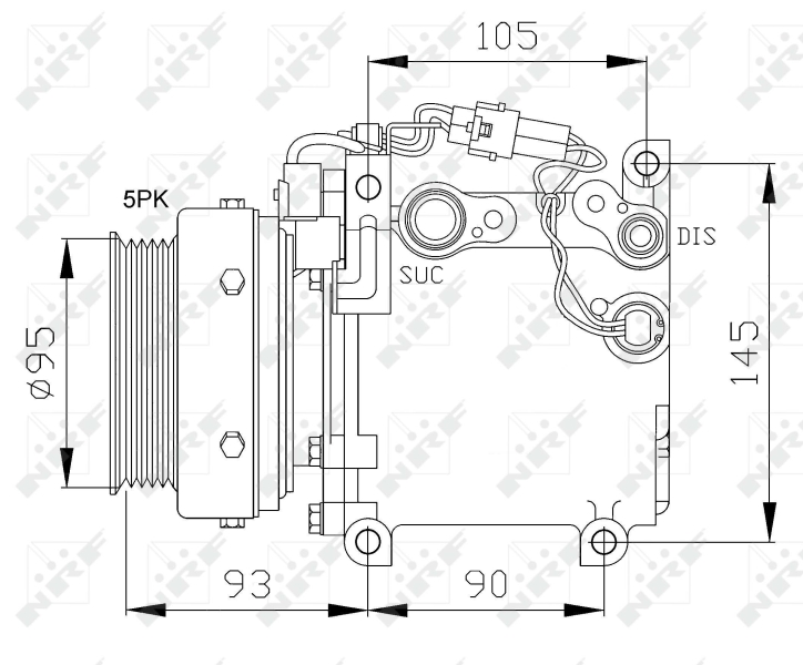 NRF 32100 Compressore, Climatizzatore-Compressore, Climatizzatore-Ricambi Euro