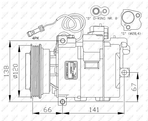 NRF 32104G Compressore, Climatizzatore-Compressore, Climatizzatore-Ricambi Euro