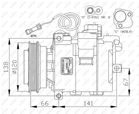 NRF 32104G Compressore, Climatizzatore