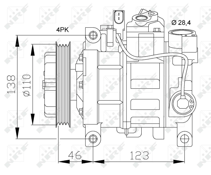 NRF 32105 Compressore, Climatizzatore-Compressore, Climatizzatore-Ricambi Euro