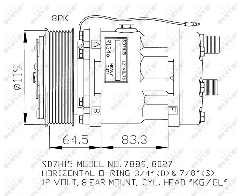 NRF 32133G Compressore, Climatizzatore