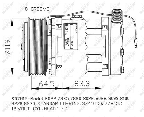 NRF 32142G Compressore, Climatizzatore