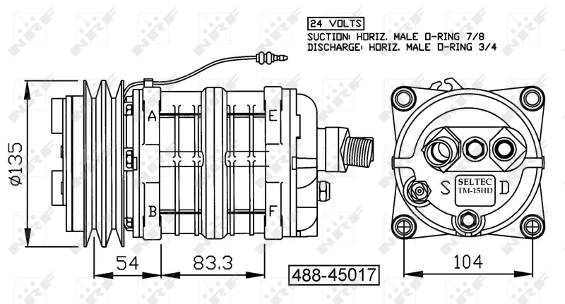 NRF 32158G Compressore, Climatizzatore-Compressore, Climatizzatore-Ricambi Euro