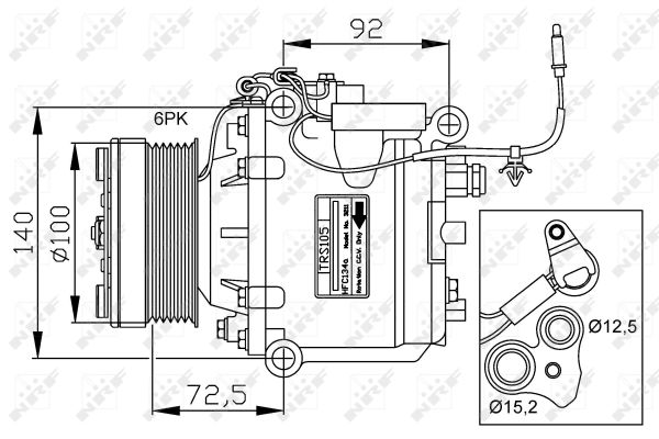 NRF 32165G Compressore, Climatizzatore