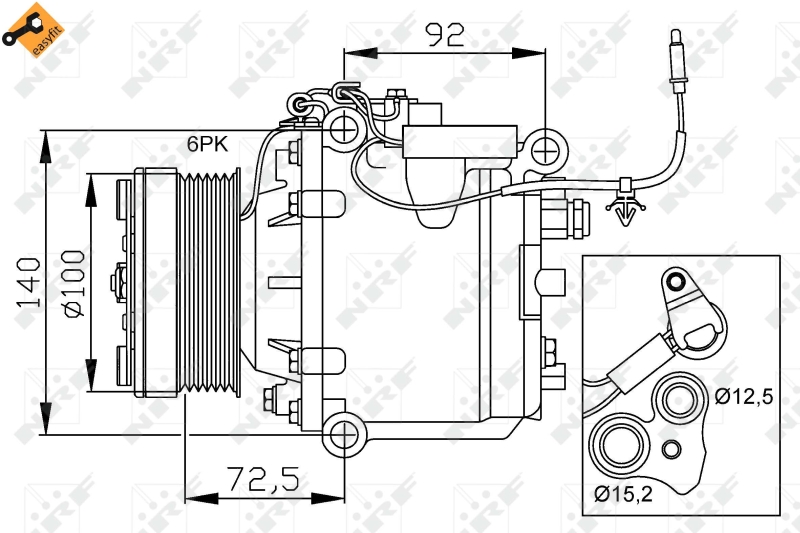 NRF 32165 Compressore, Climatizzatore