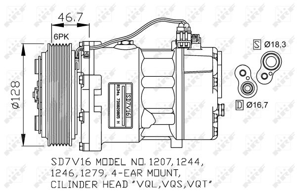 NRF 32168G Compressore, Climatizzatore
