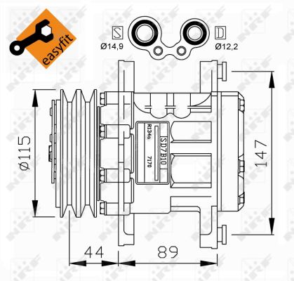 NRF 32207G Compressore, Climatizzatore