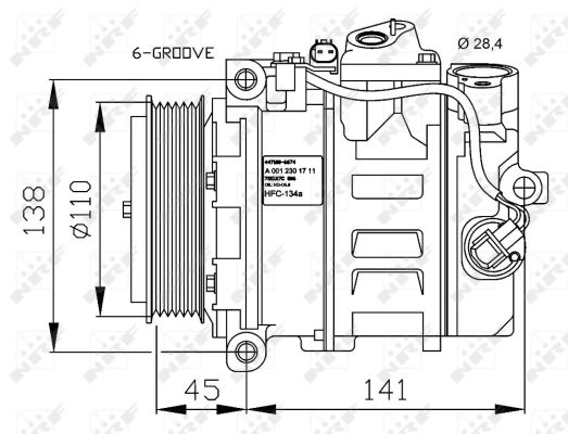 NRF 32214G Compressore, Climatizzatore