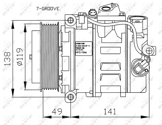 NRF 32215G Compressore, Climatizzatore