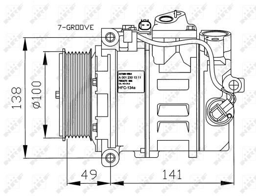 NRF 32216G Compressore, Climatizzatore-Compressore, Climatizzatore-Ricambi Euro