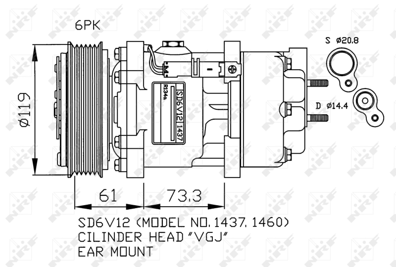 NRF 32217G Compressore, Climatizzatore