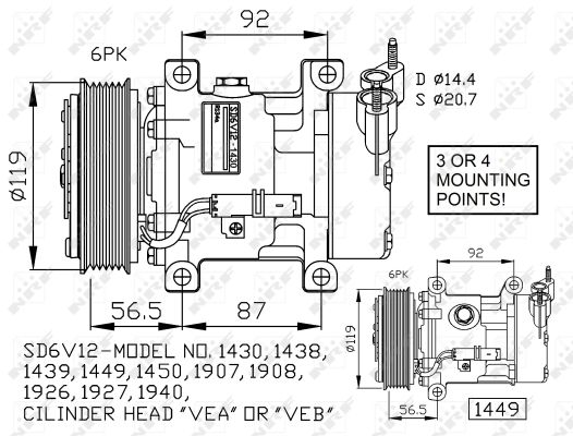 NRF 32227G Compressore, Climatizzatore