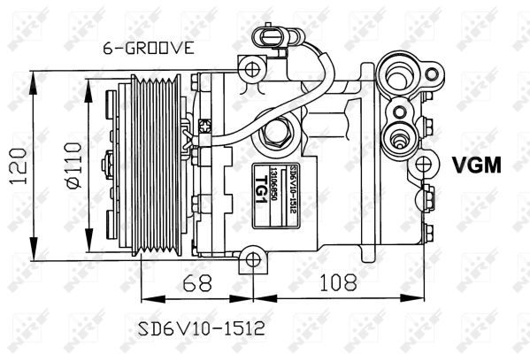 NRF 32230G Compressore, Climatizzatore-Compressore, Climatizzatore-Ricambi Euro