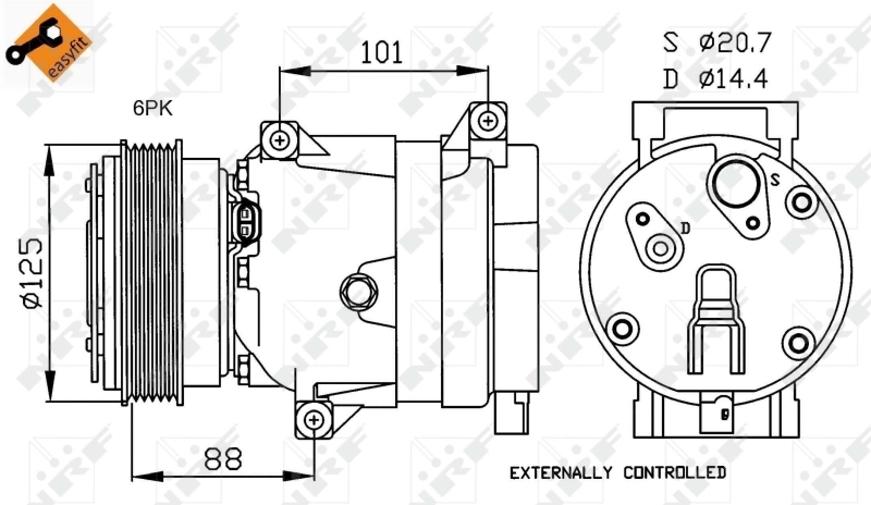 NRF 32231 Compressore, Climatizzatore