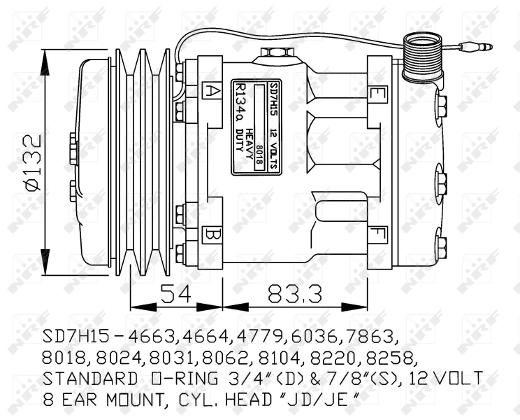 NRF 32238G Compressore, Climatizzatore