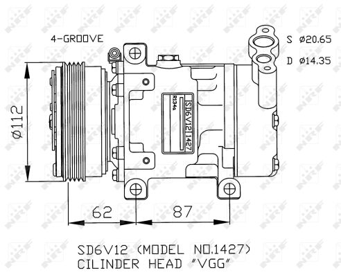 NRF 32253G Compressore, Climatizzatore