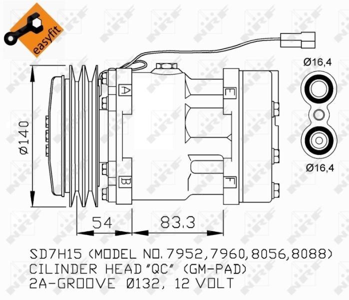 NRF 32274 Compressore, Climatizzatore-Compressore, Climatizzatore-Ricambi Euro