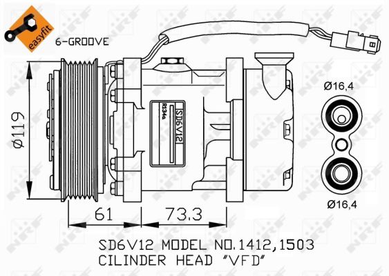 NRF 32275G Compressore, Climatizzatore