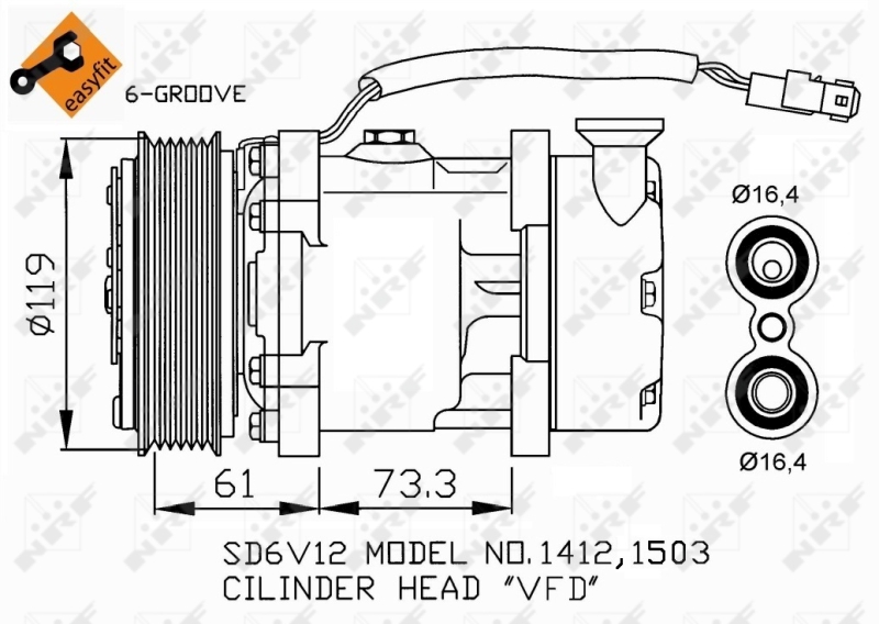 NRF 32275 Compressore, Climatizzatore