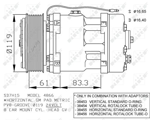 NRF 32287 Compressore, Climatizzatore-Compressore, Climatizzatore-Ricambi Euro