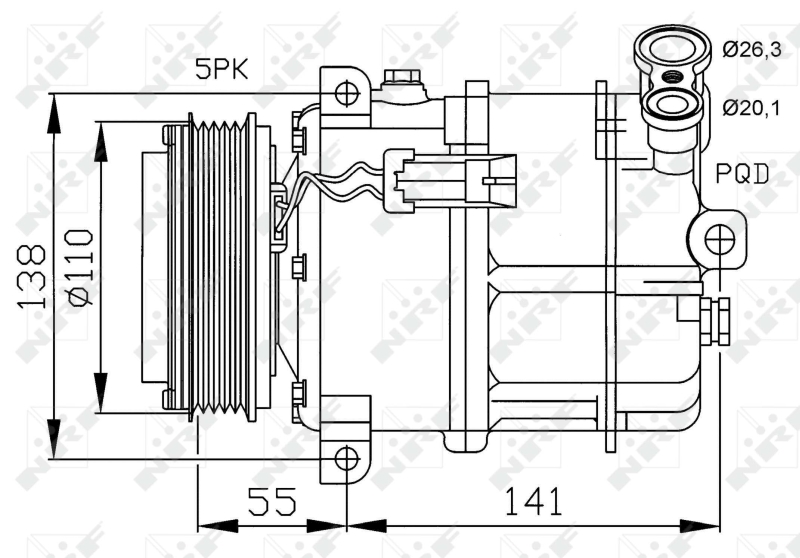 NRF 32312 Compressore, Climatizzatore