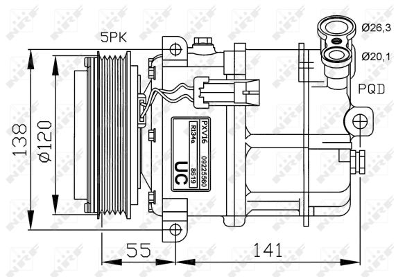 NRF 32313G Compressore, Climatizzatore-Compressore, Climatizzatore-Ricambi Euro