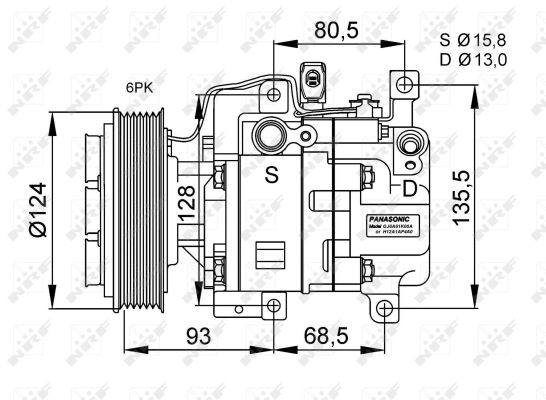 NRF 32408G Compressore, Climatizzatore-Compressore, Climatizzatore-Ricambi Euro