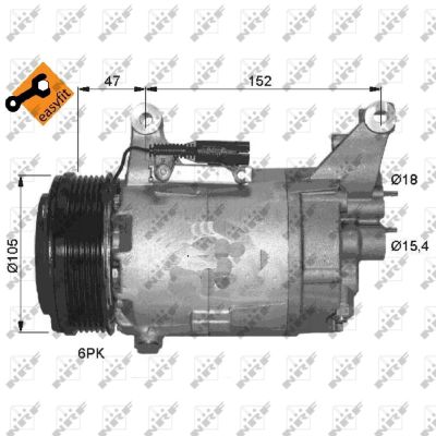 NRF 32409 Compressore, Climatizzatore-Compressore, Climatizzatore-Ricambi Euro