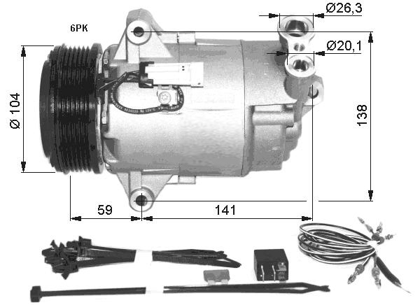 NRF 32427 компресор,...