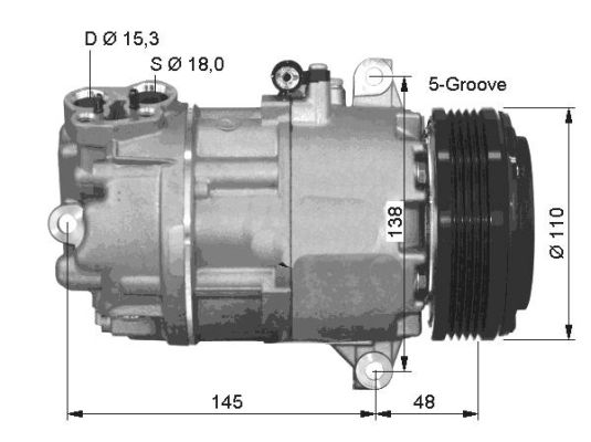 NRF 32434 Compressore, Climatizzatore-Compressore, Climatizzatore-Ricambi Euro