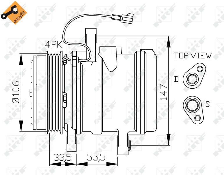 NRF 32436 Compressore, Climatizzatore