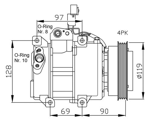 NRF 32441G Compressore, Climatizzatore-Compressore, Climatizzatore-Ricambi Euro