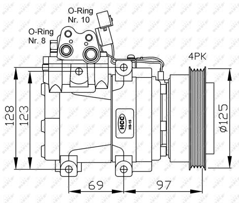 NRF 32445G Compressore, Climatizzatore