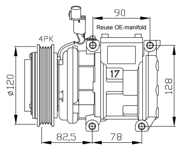 NRF 32449 Compressore, Climatizzatore