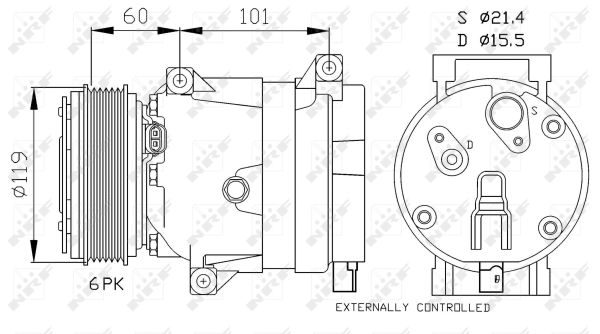 NRF 32460G Compressore, Climatizzatore